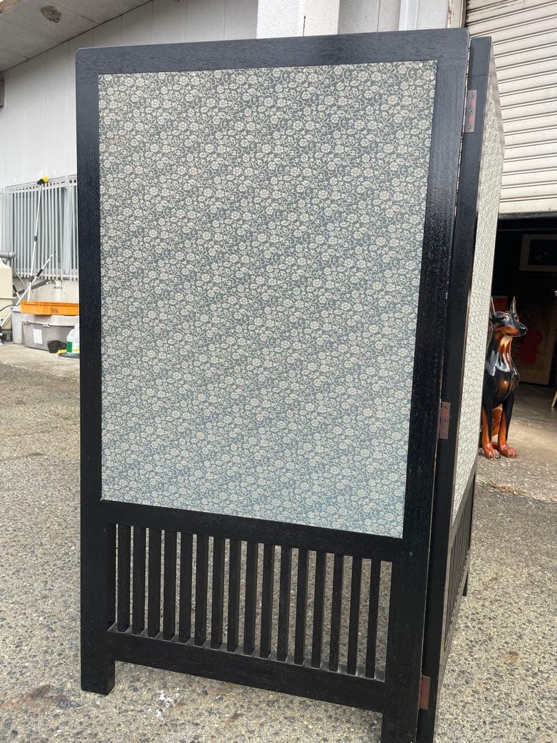 蔵出し 有田焼 伝統工芸士　神右衛門 最上位作 染錦 孔雀絵　屏風　高さ125