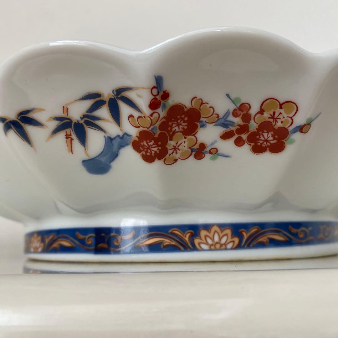 昭和　有田焼　大喜陶苑　大皿　昭和レトロ　アンティーク　高台　骨董品　華やか