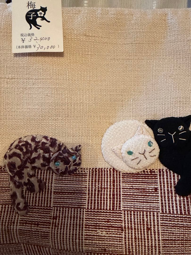 猫のパッチワークトートバッグ