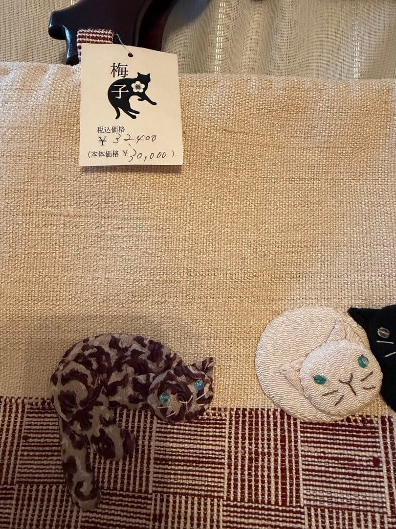 猫のパッチワークトートバッグ