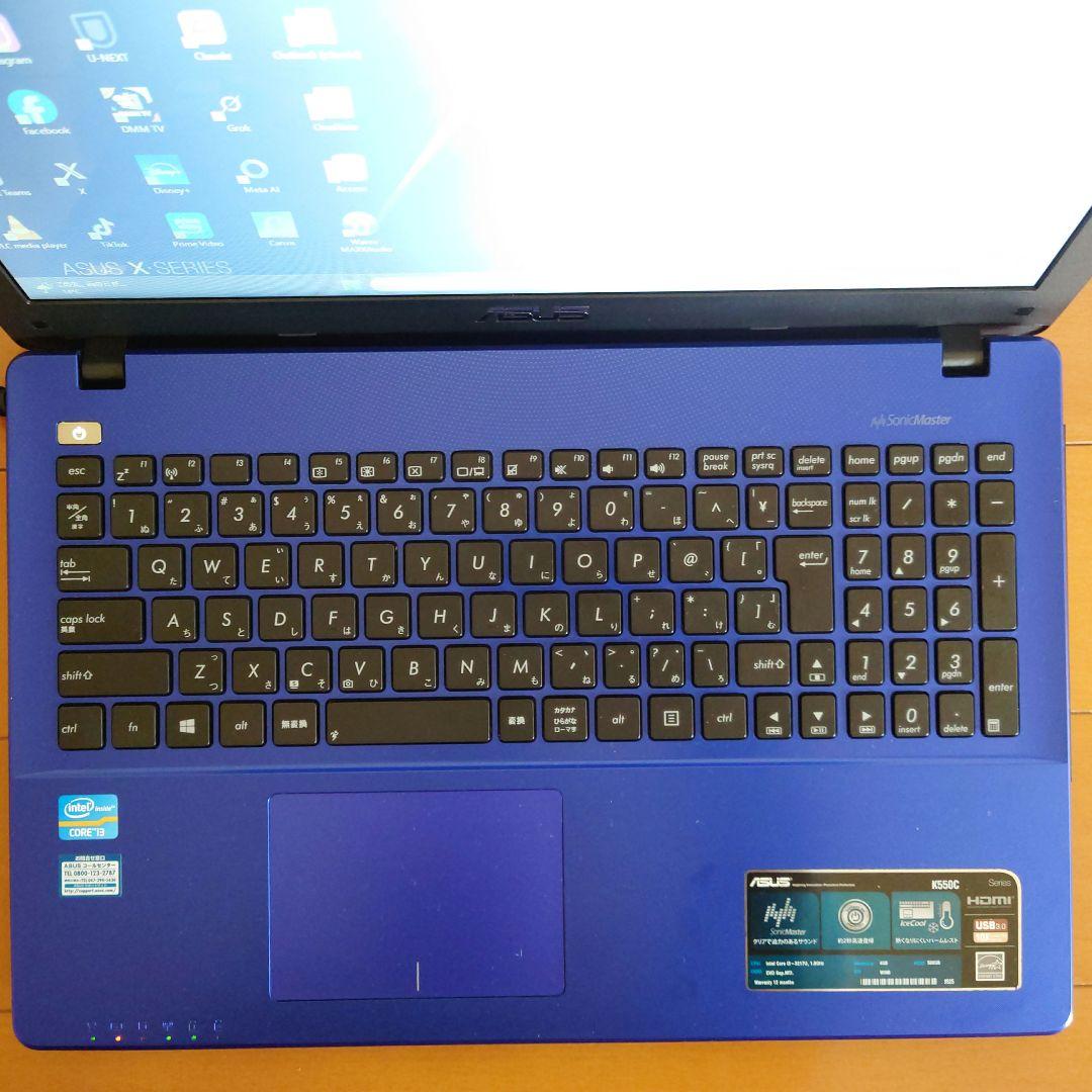 設定済み✨️ASUS ノートパソコン✨️ブルー✨️i3/新品SSD/オフィス