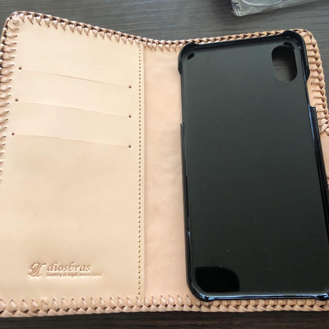 iPhoneXS MAX 本革手帳型ケース