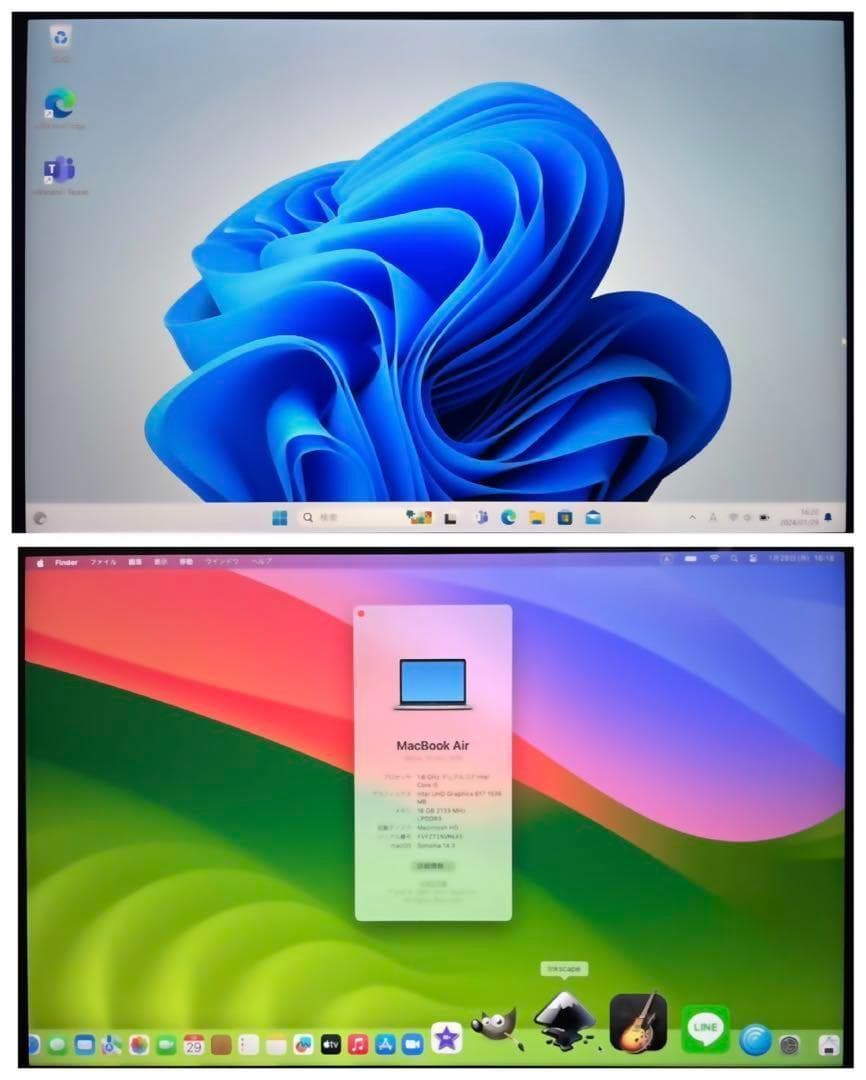 MacBookAir MacOS/最新Windows+最新MSoffice
