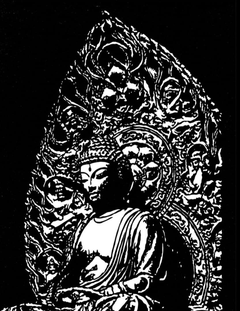 A3サイズ阿弥陀如来切り絵