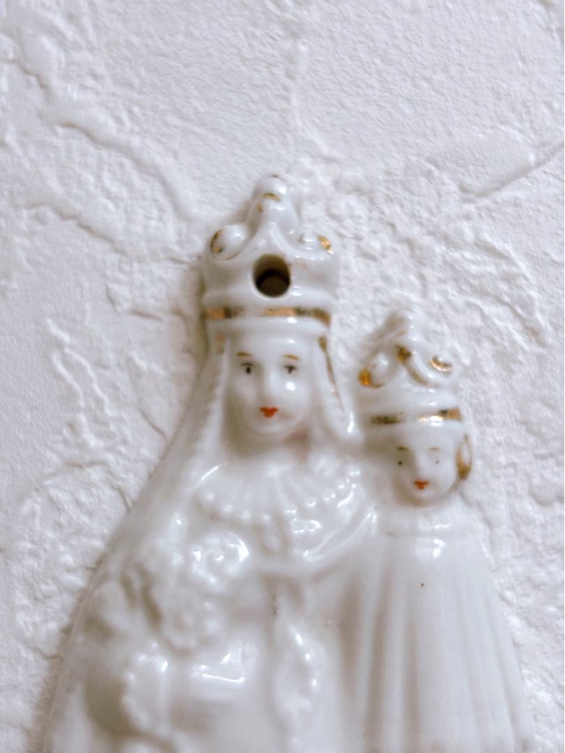 フランスアンティーク　　聖母子　聖水盤（ベネティエ）