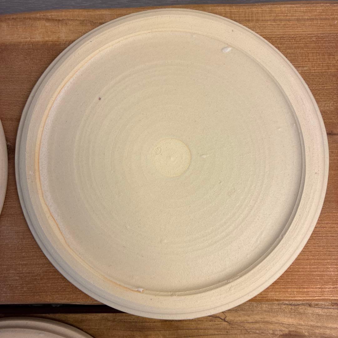 あおい新品　陶器　陶芸作家　プレート皿3枚　412