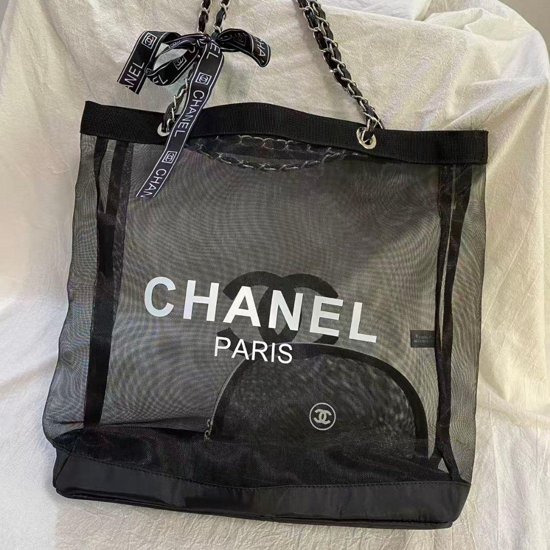 CHANEL ノベルティ メッシュショルダーバッグ 大容量