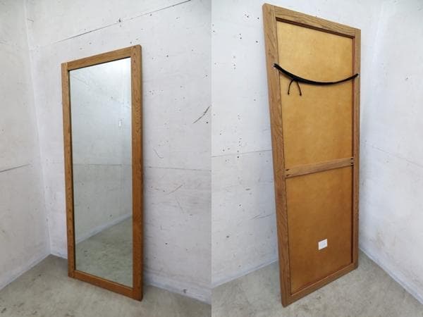展示品■ウニコ■ADDAY■ミラー■姿見■全身鏡■オーク材■無垢材■オイル仕上げ