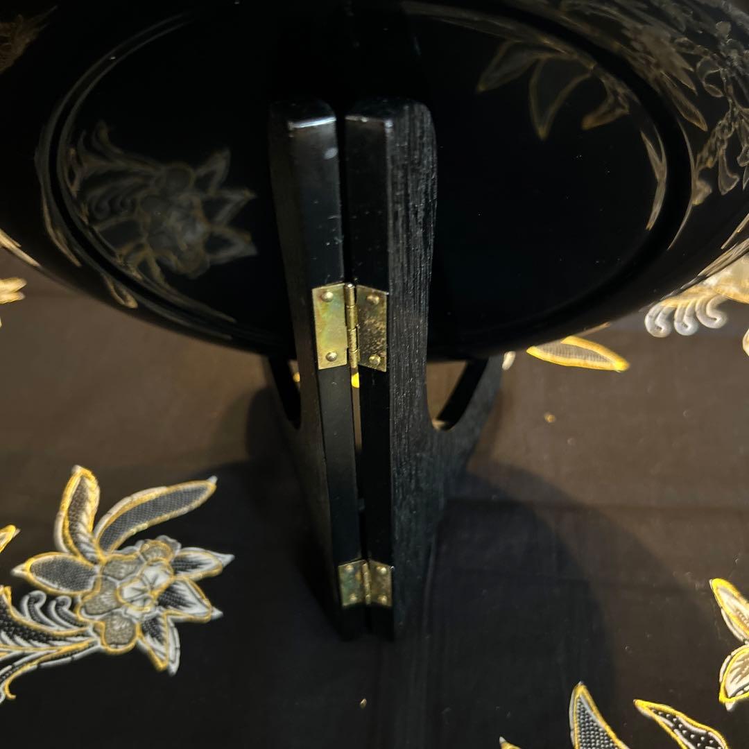 平安象彦　金箔飾皿　(皿立付き) 新品未使用
