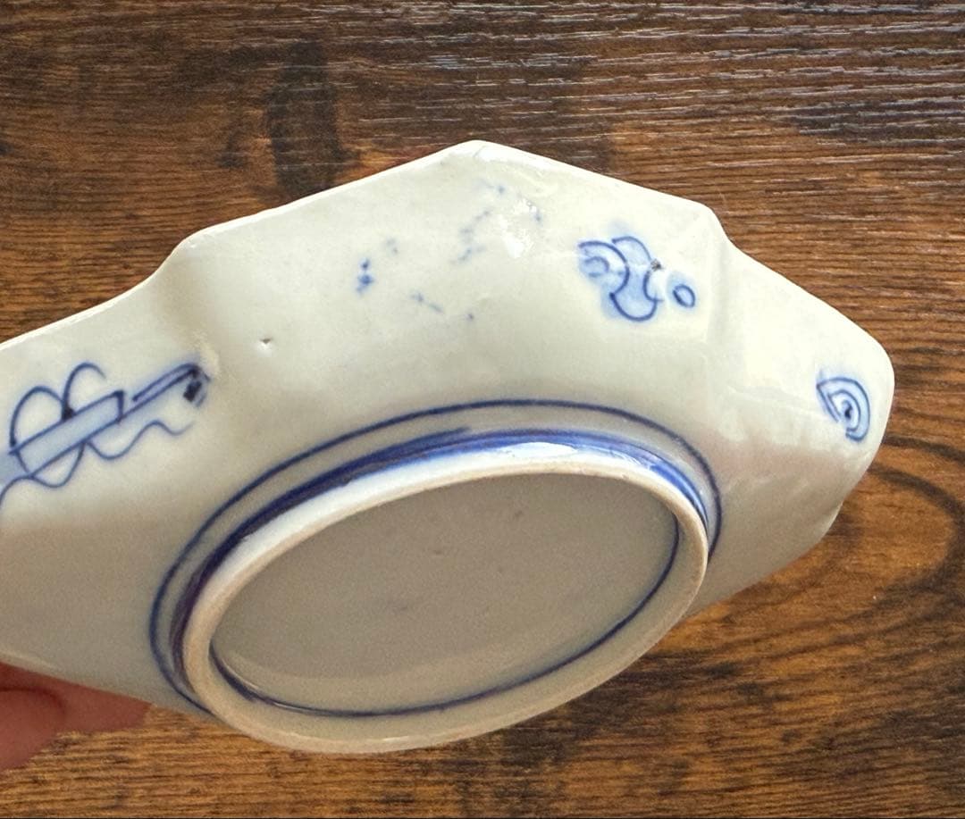 明治時代、伊万里、兎図、色絵、 菱形、Rabbit、即購入OK、匿名発送、A