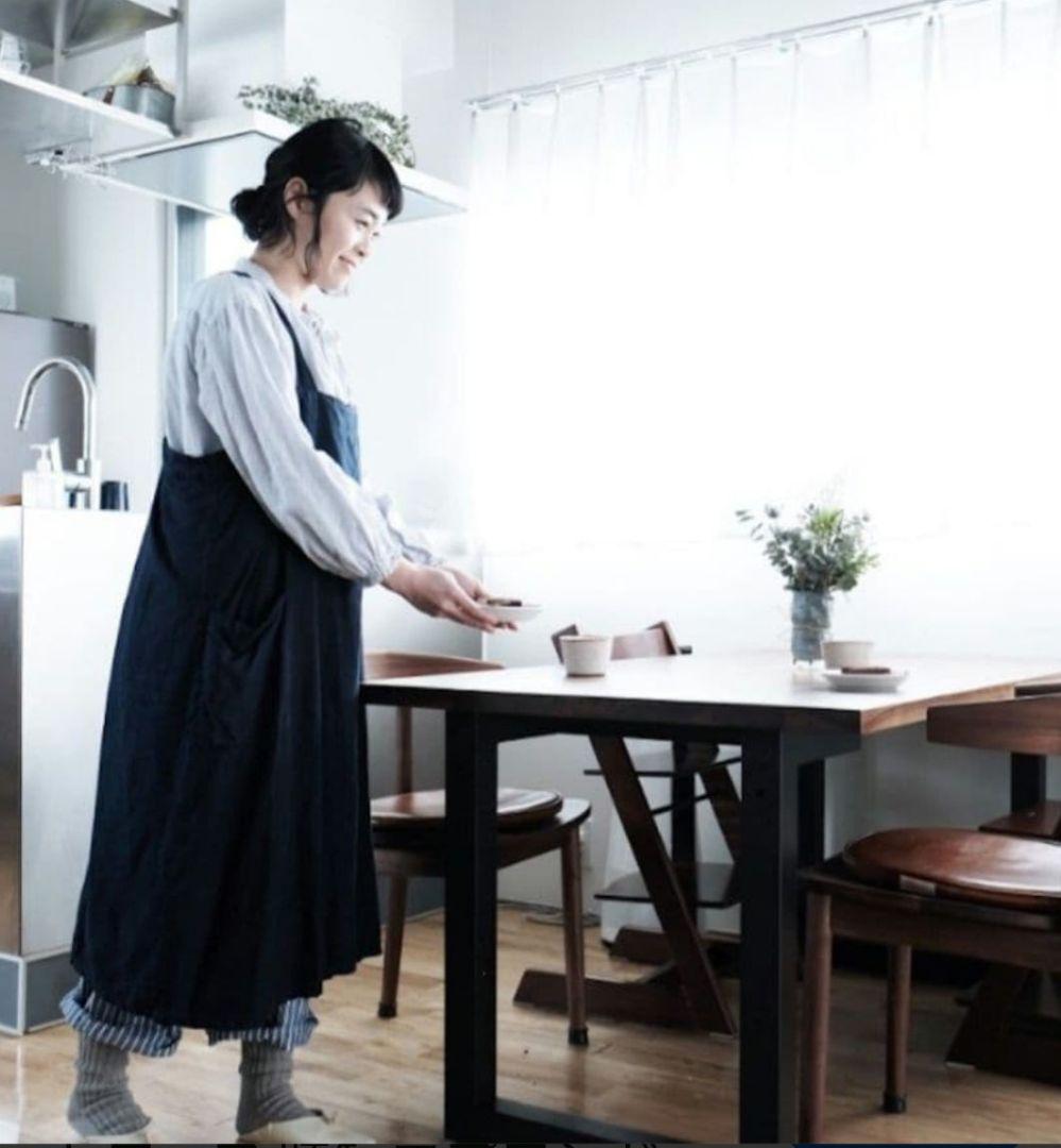 新品 ネストローブ マキさん×nest　Robe 時短エプロンドレス デニム