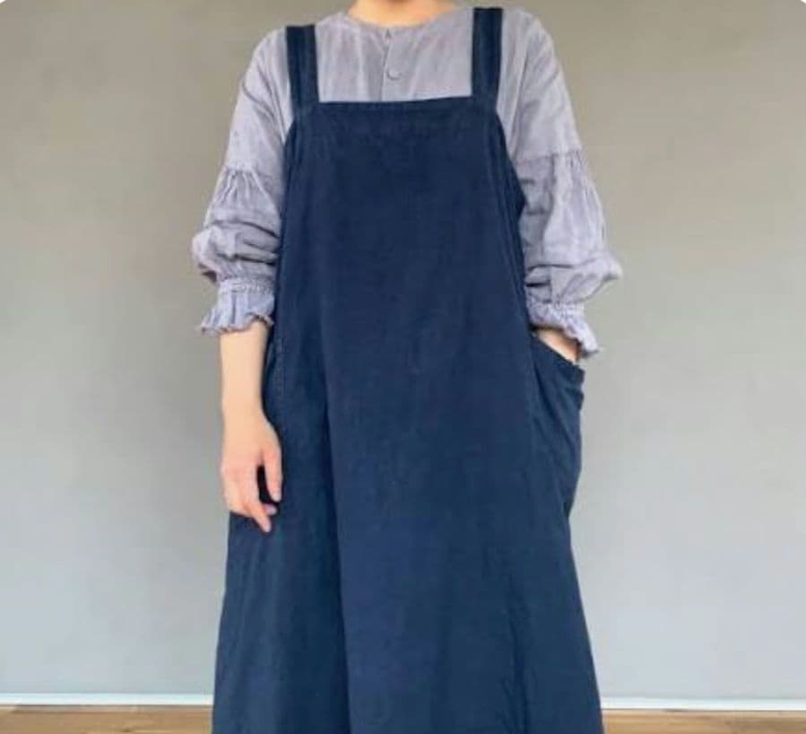 新品 ネストローブ マキさん×nest　Robe 時短エプロンドレス デニム