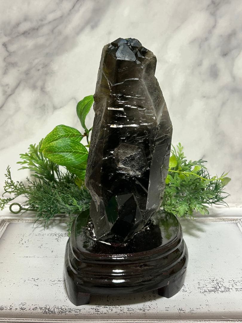 1.5kg ⭐️モリオンクラスター❤︎専用台座 【最強】天然石　浄化　邪鬼　黒水晶⭐️