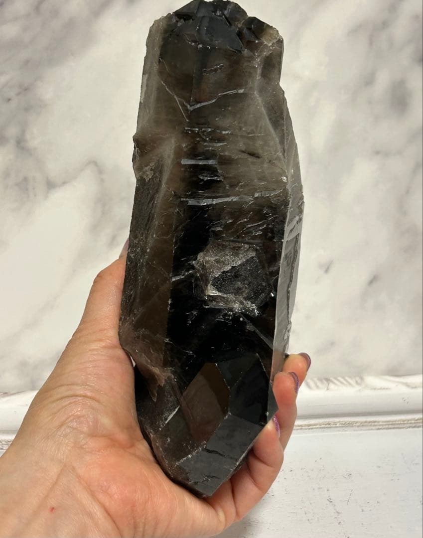 1.5kg ⭐️モリオンクラスター❤︎専用台座 【最強】天然石　浄化　邪鬼　黒水晶⭐️