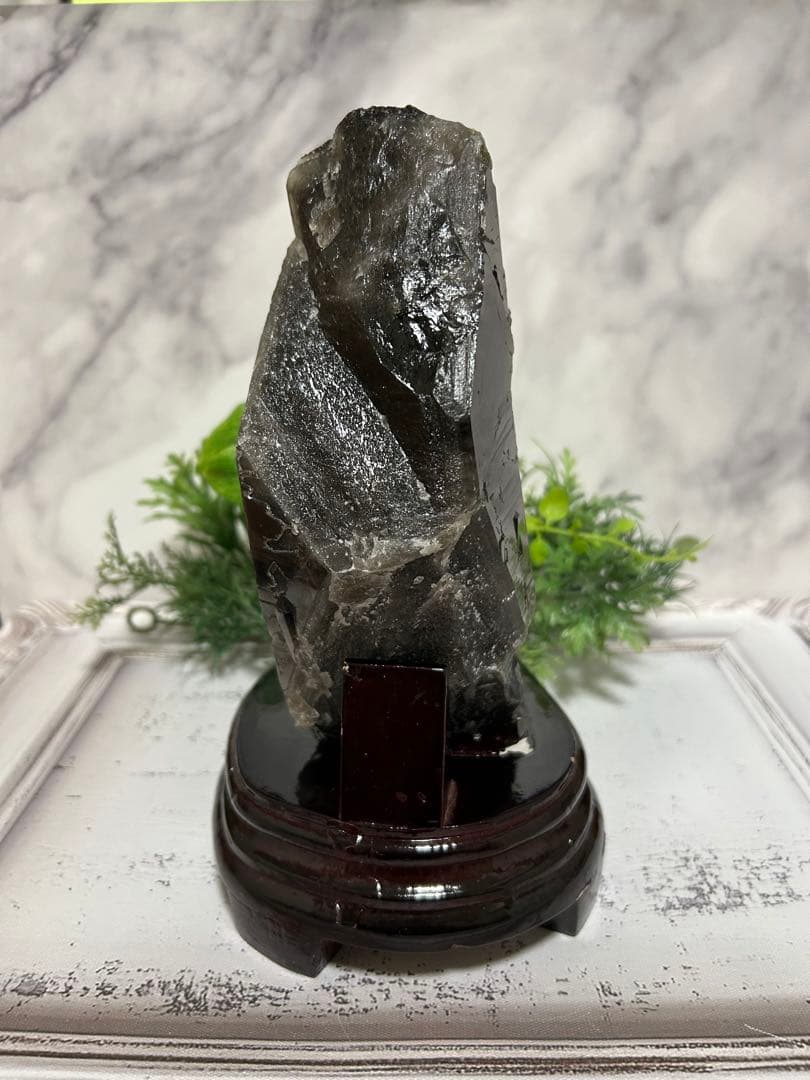 1.5kg ⭐️モリオンクラスター❤︎専用台座 【最強】天然石　浄化　邪鬼　黒水晶⭐️