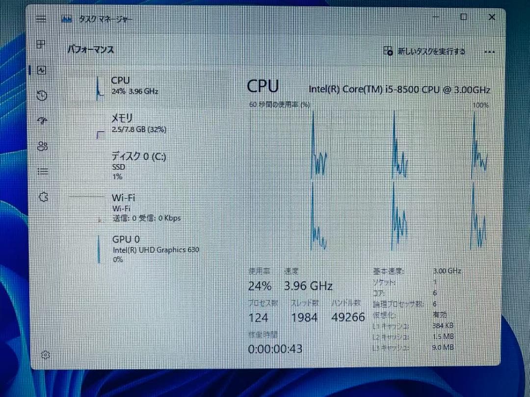A24 保証付き DELL PC 第8世代i5/ SSD256GB/ win11