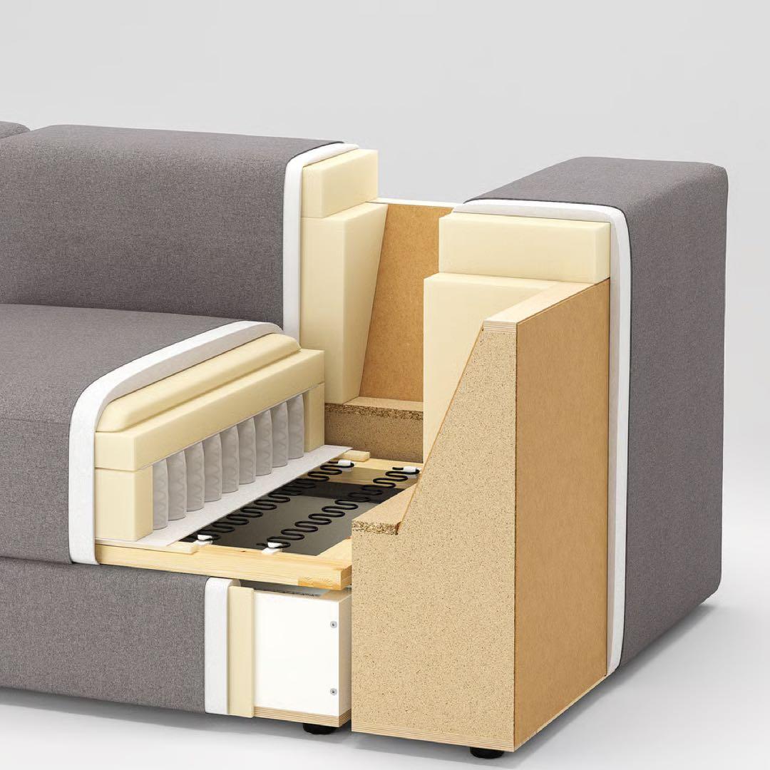 【2/2】IKEA イケア JÄTTEBO イェッテボ ソファ 寝椅子 右