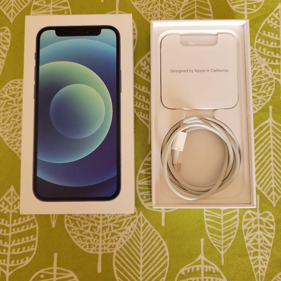 iPhone 12mini ブルー 箱 充電ケーブル付き　ジャンク