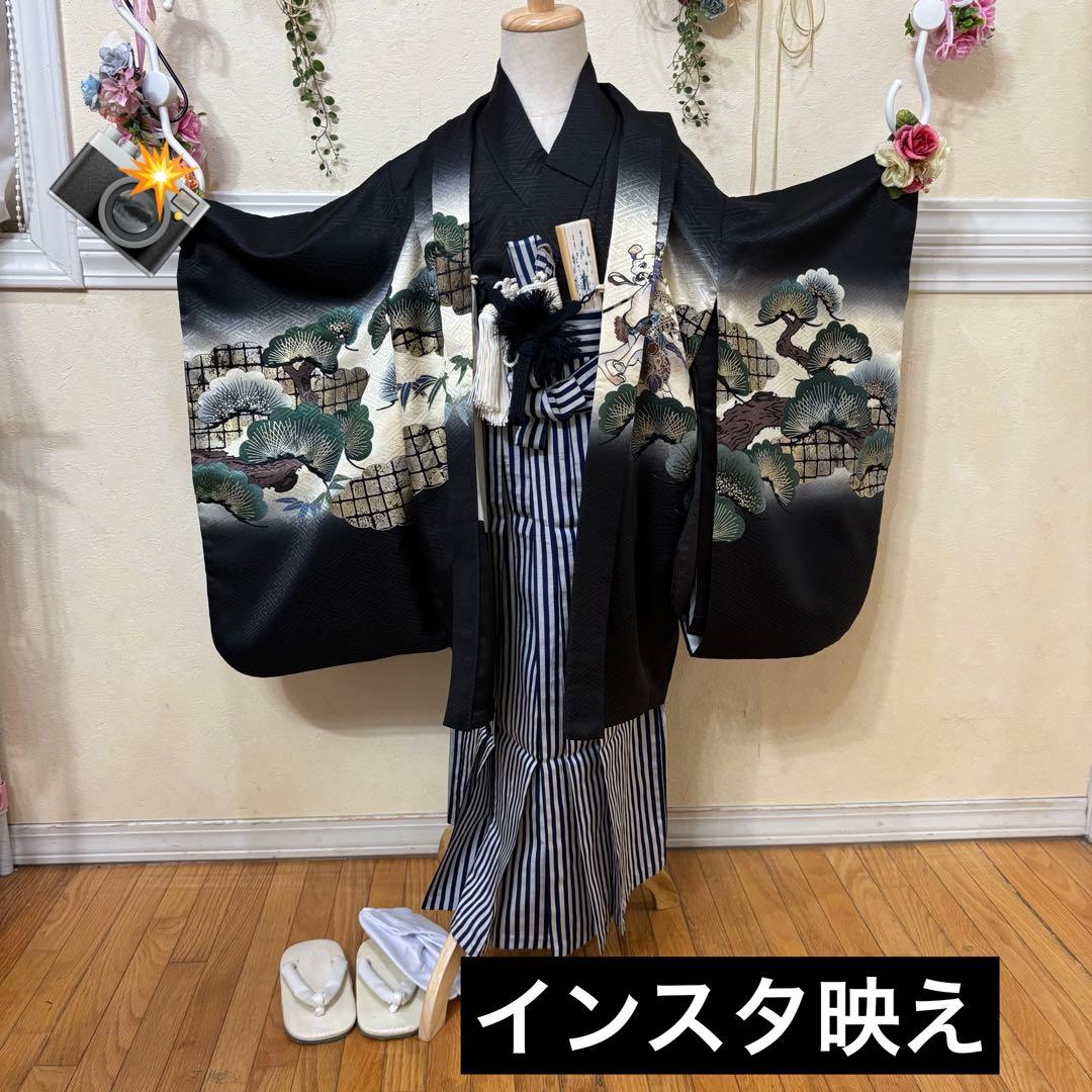 七五三五歳‼️着物 男の子 袴 完全️フルセット‼️お家から揃えるなし