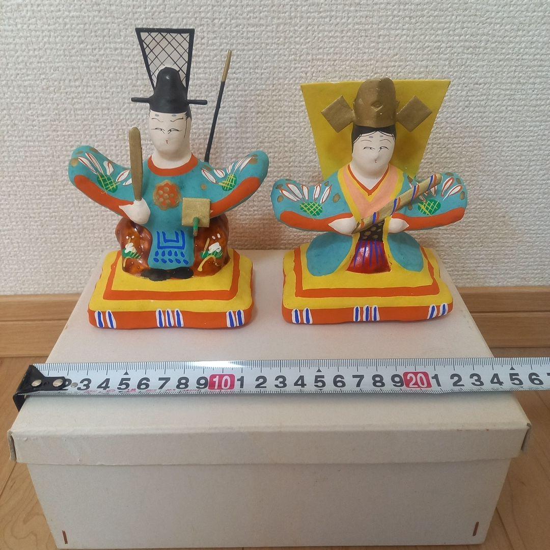 三春張子 雛人形 10体揃い 一式 張子 郷土玩具 ひな祭り 民芸人形