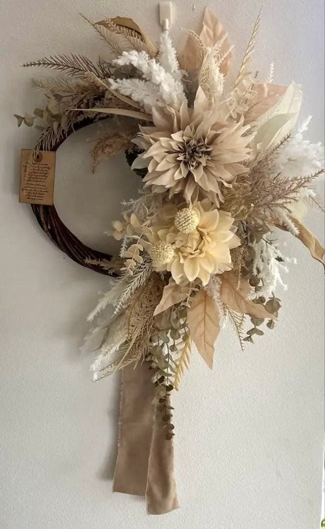 ＊美品をお求めの方は買わないで下さい！！！　フラワーリース＊　特大