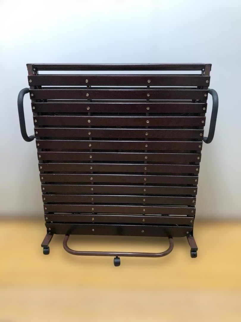 折りたたみベッド 木製すのこ シングル相当 キャスター付 251214