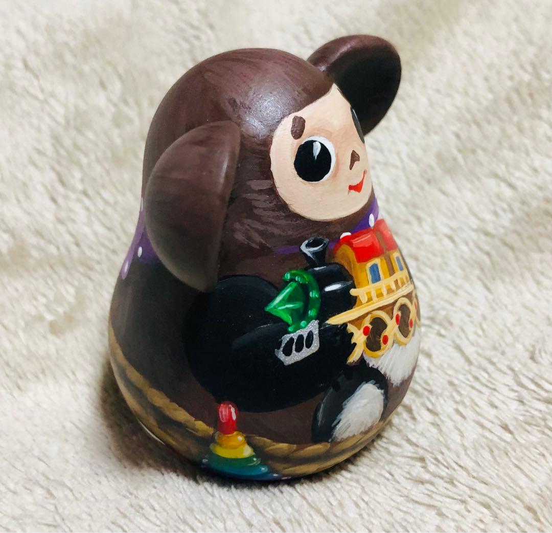 ハンドメイド　チェブラーシカ　作家様　起き上がりこぼし　置物