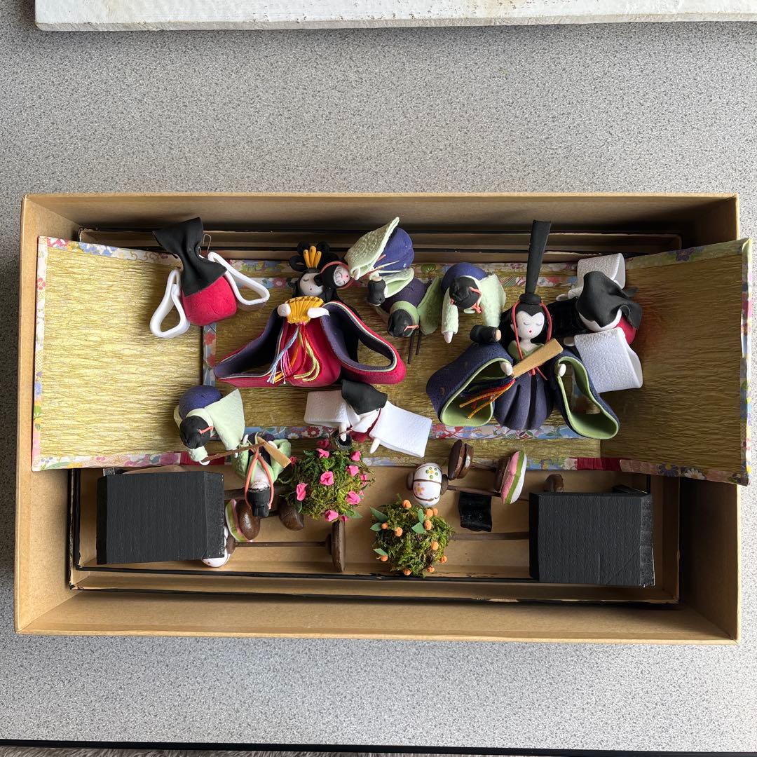 ミニのお雛様三段飾り　(三)