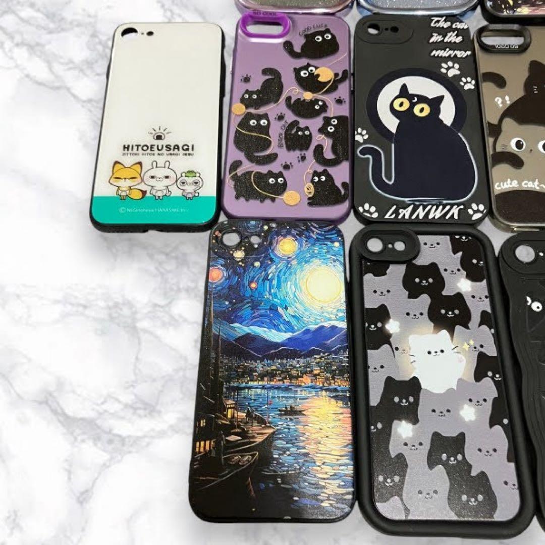 新品・未使用 iPhoneケース 7/8/SE2/SE3 猫 ネコ ひとえうさぎ