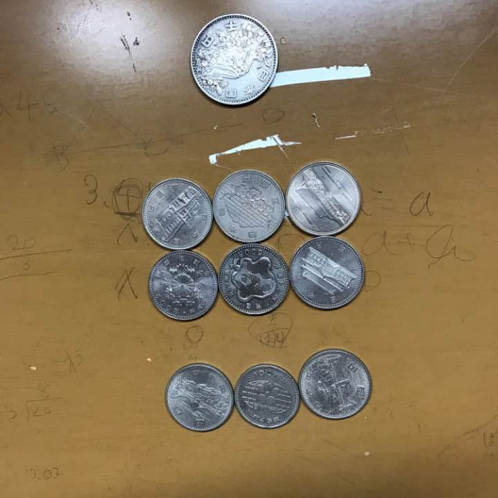 昔のお金（1000円玉等）