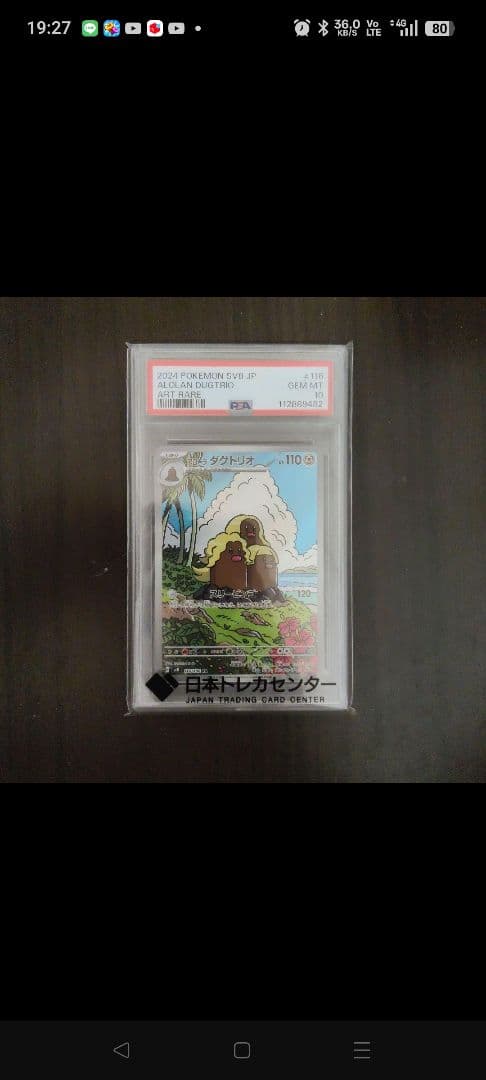 えり様 オンバット、アローラダグトリオの2点セット PSA 10
