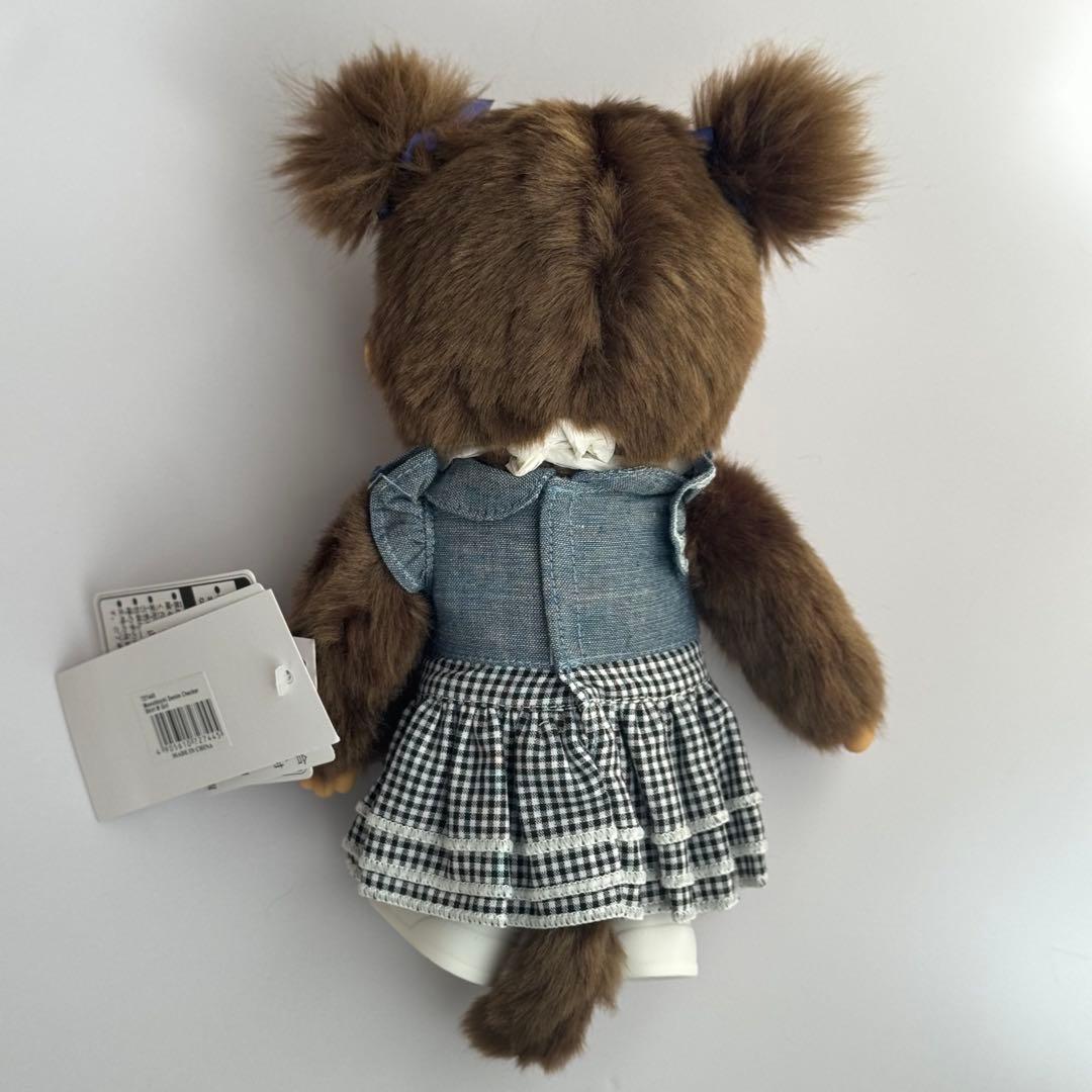 elle モンチッチ Mサイズ 女の子 デニムチェックスカート