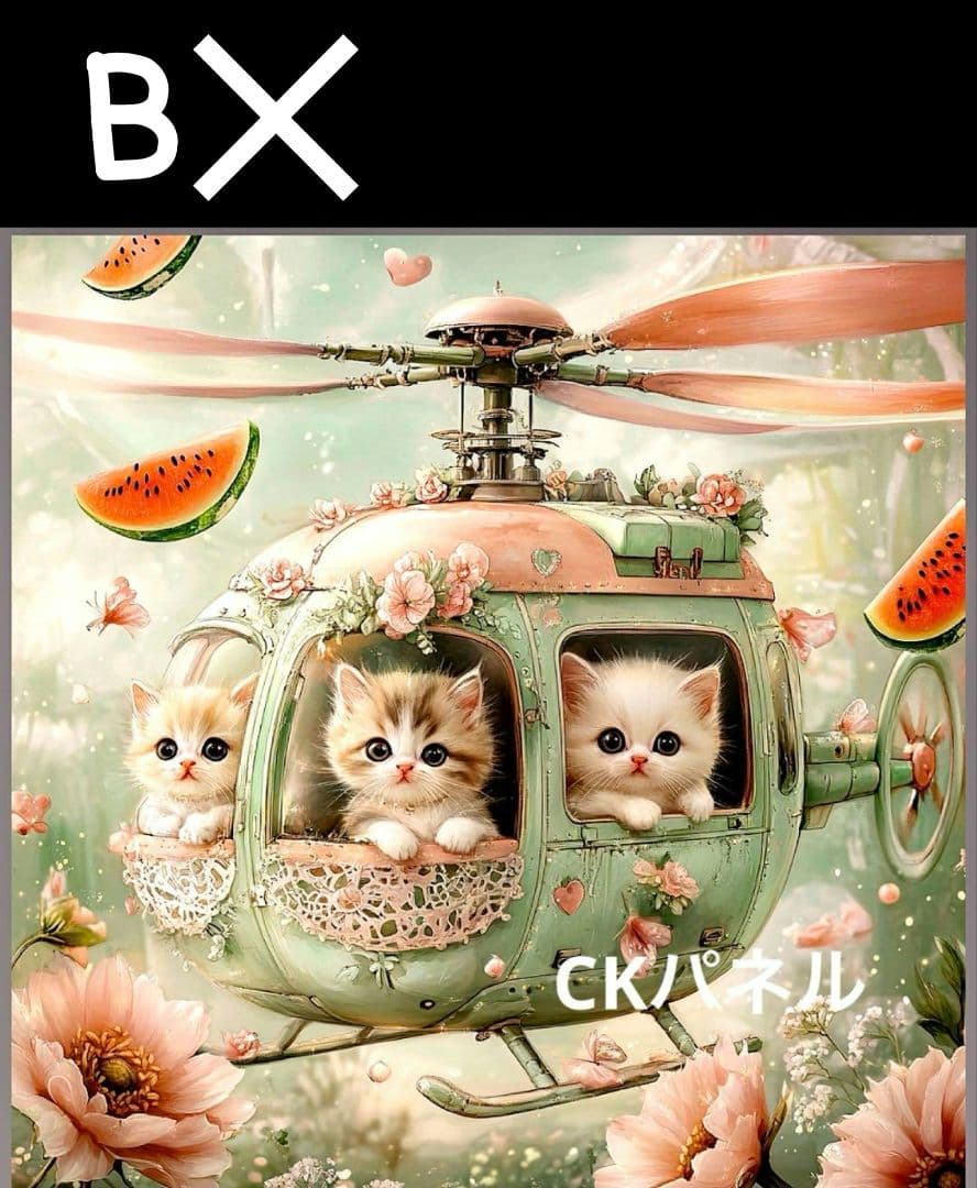 オーダーページ　猫　ヘリコプター　にゃんこ　4/1