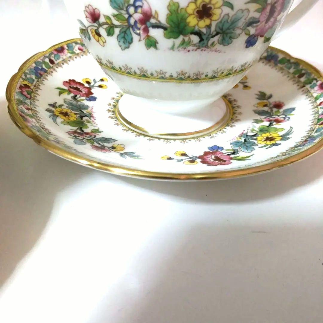 COALPORT Ming Rose ボーンチャイナ花柄カップ ソーサー2客