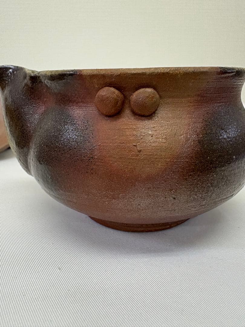 備前焼　奥本健一 宝瓶 瓢箪摘宝瓶 共箱