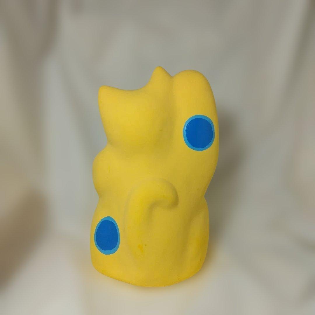 工房　輪葉葉　招き猫　湯布院　黄色　大猫　A008