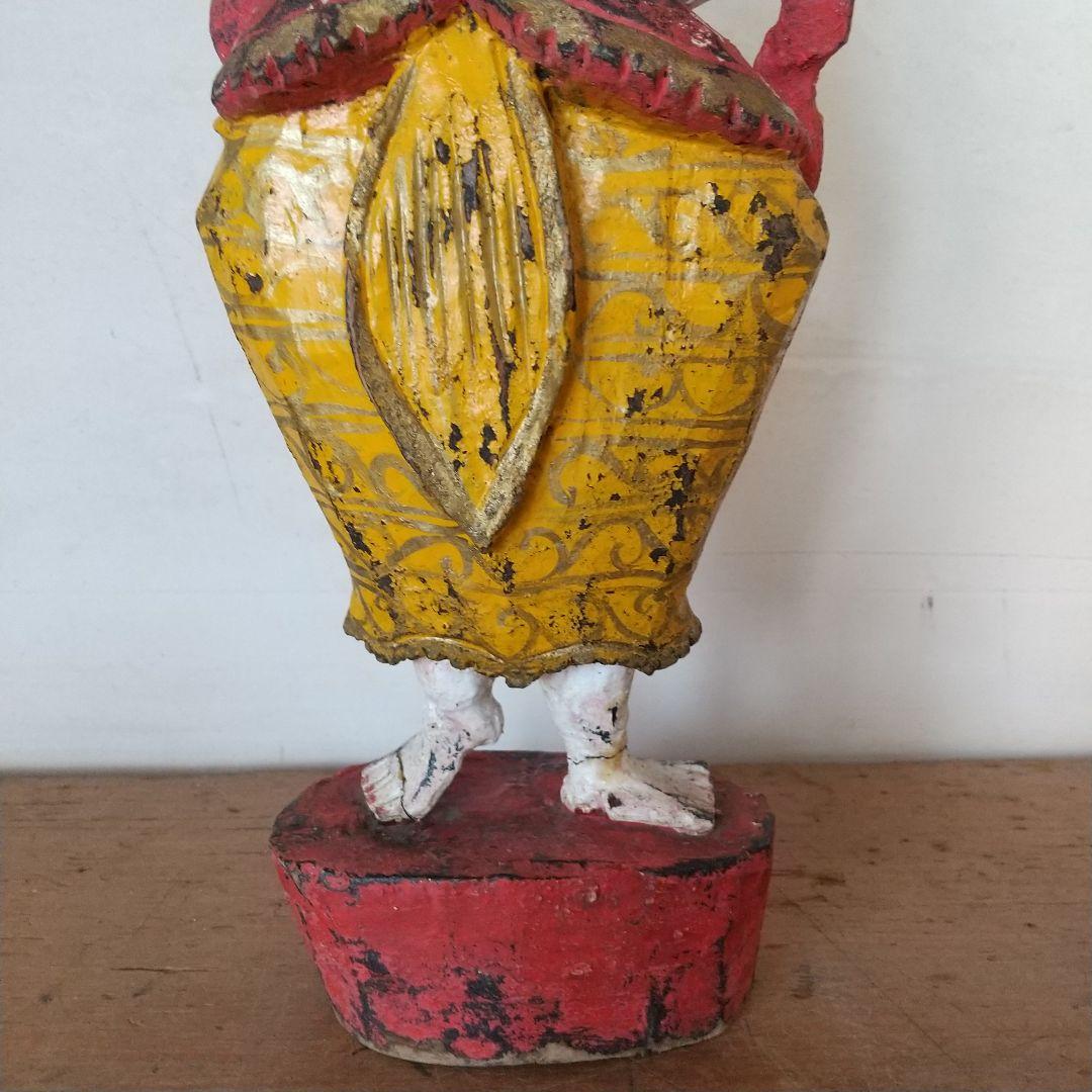 古美術　タイ　木彫　アンティークテイストの木彫りのオブジェ