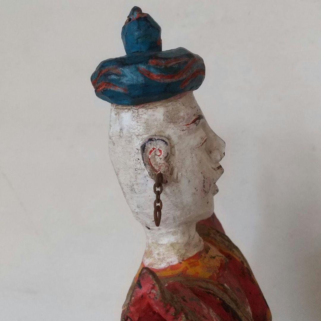 古美術　タイ　木彫　アンティークテイストの木彫りのオブジェ