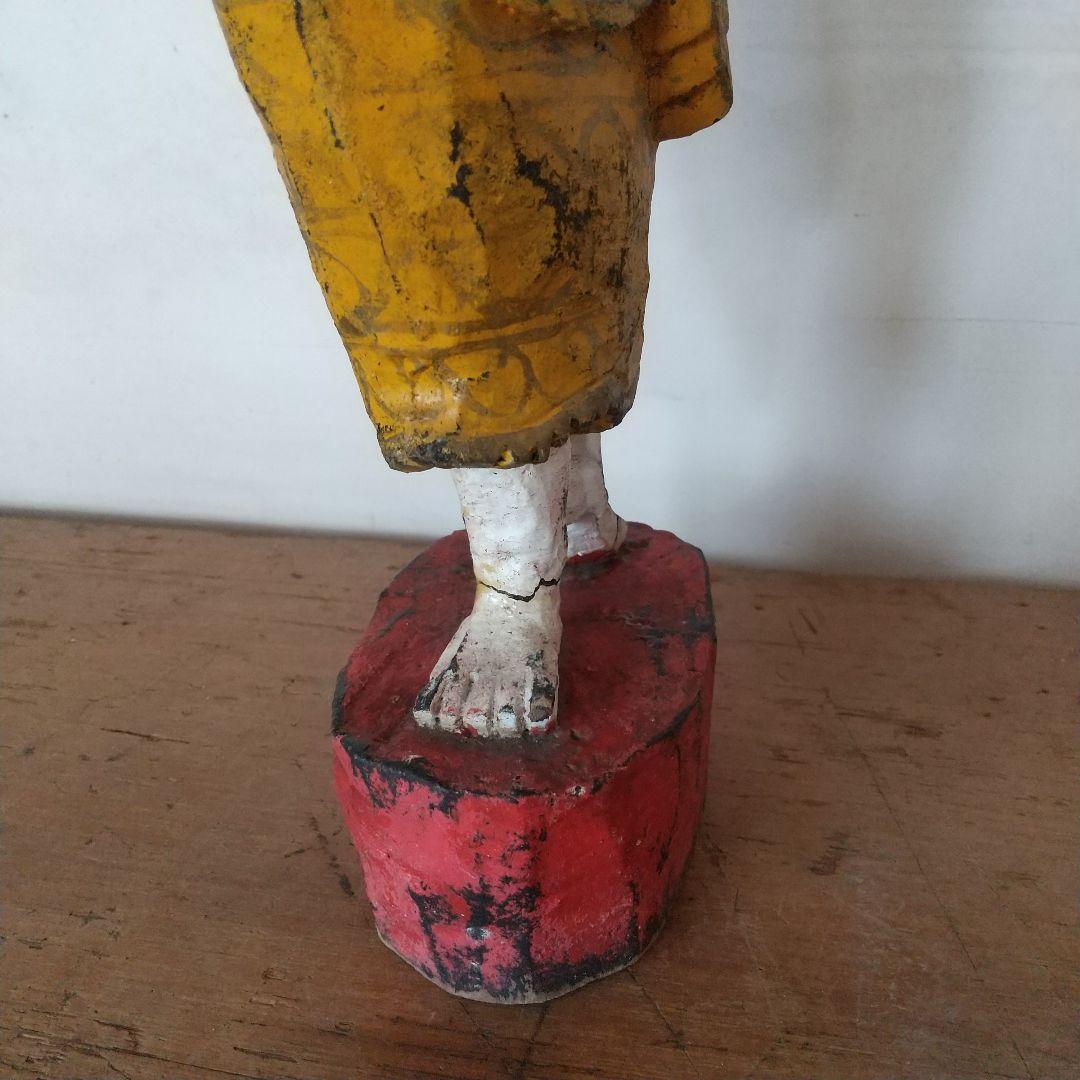 古美術　タイ　木彫　アンティークテイストの木彫りのオブジェ