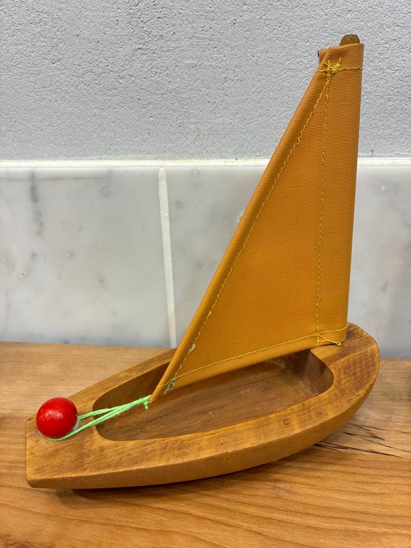 made in France 木製帆船型置物 2個セット　ヨット　PARI