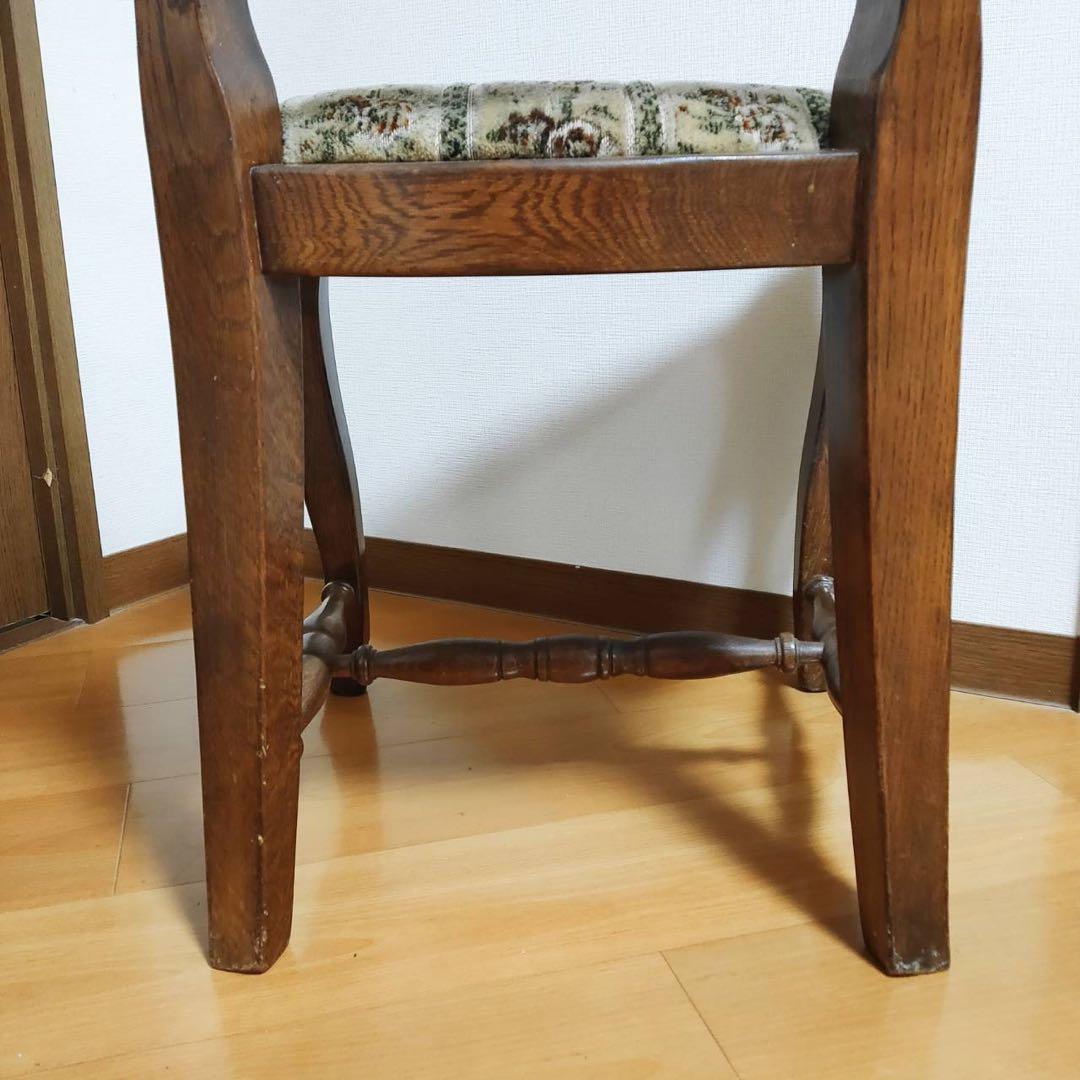 木製 アンティークデスクチェア ヴィンテージ 椅子 海外輸入家具 東欧製 猫脚