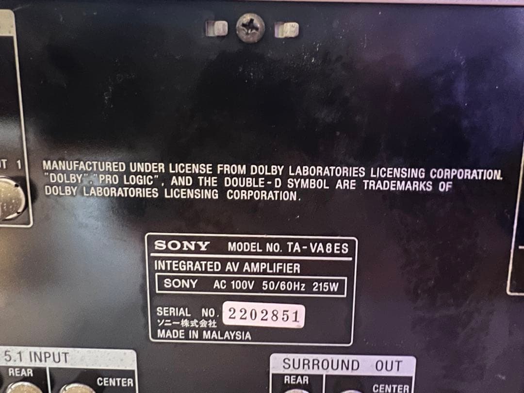 SONY ソニー TA-VA8ES インテグレーテッドAVアンプ