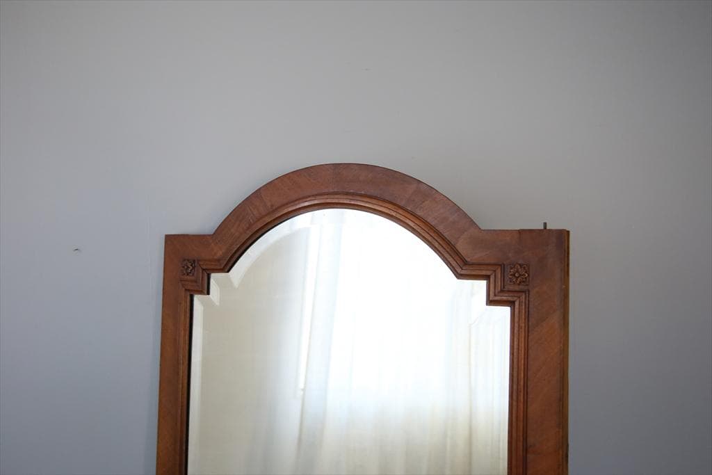 フランスアンティーク大型鏡ベベルドカッティングミラー/姿見/立鏡(71-70-2