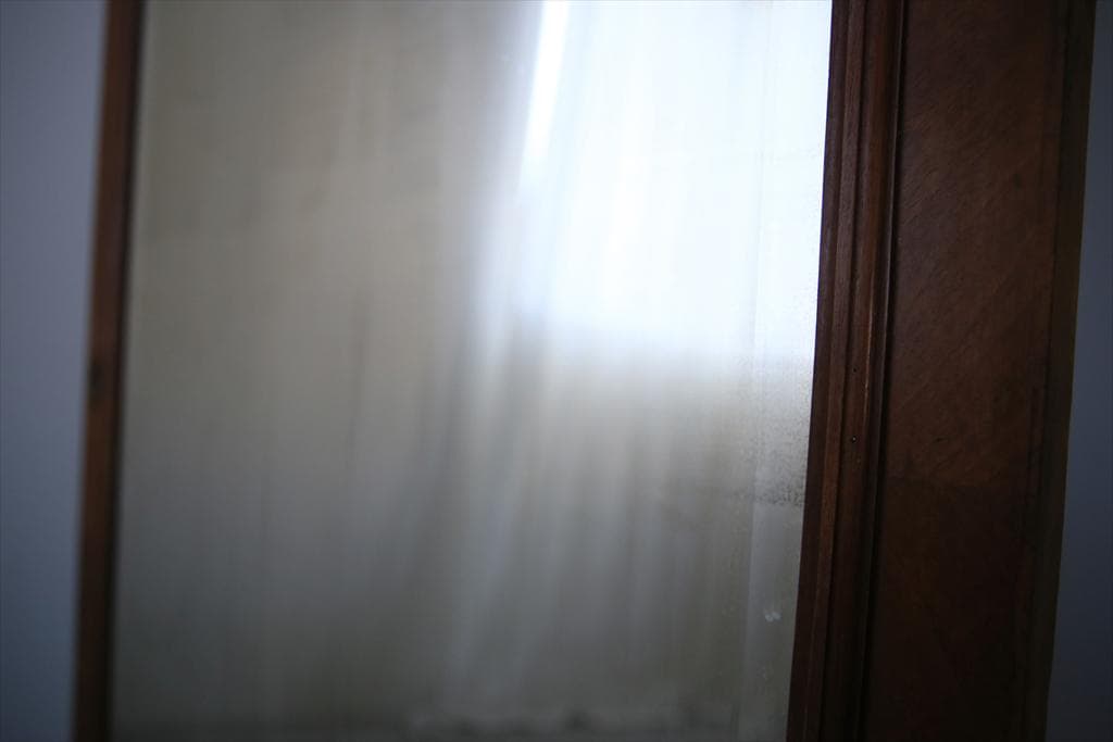 フランスアンティーク大型鏡ベベルドカッティングミラー/姿見/立鏡(71-70-2