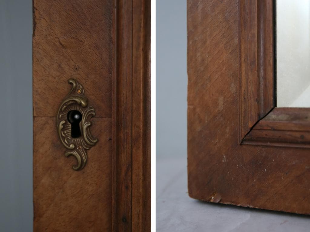 フランスアンティーク大型鏡ベベルドカッティングミラー/姿見/立鏡(71-70-2