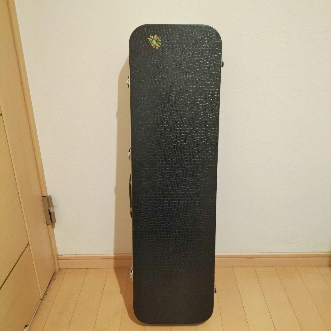 三線 沖縄 蛇皮 1枚張り ハードケース 宮古木工芸 与儀栄功 氏