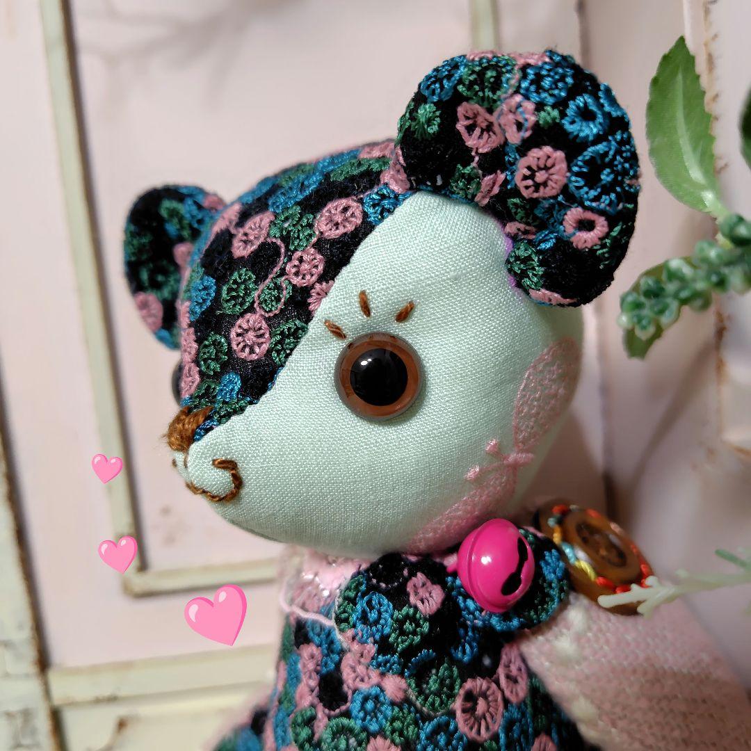 に*ん様 ミナペルホネン＊ハンドメイド＊ぬいぐるみ＊テディベア＊52