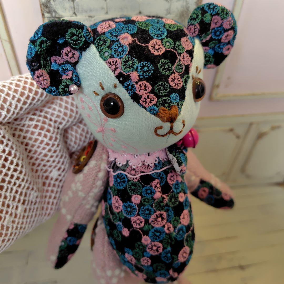 に*ん様 ミナペルホネン＊ハンドメイド＊ぬいぐるみ＊テディベア＊52
