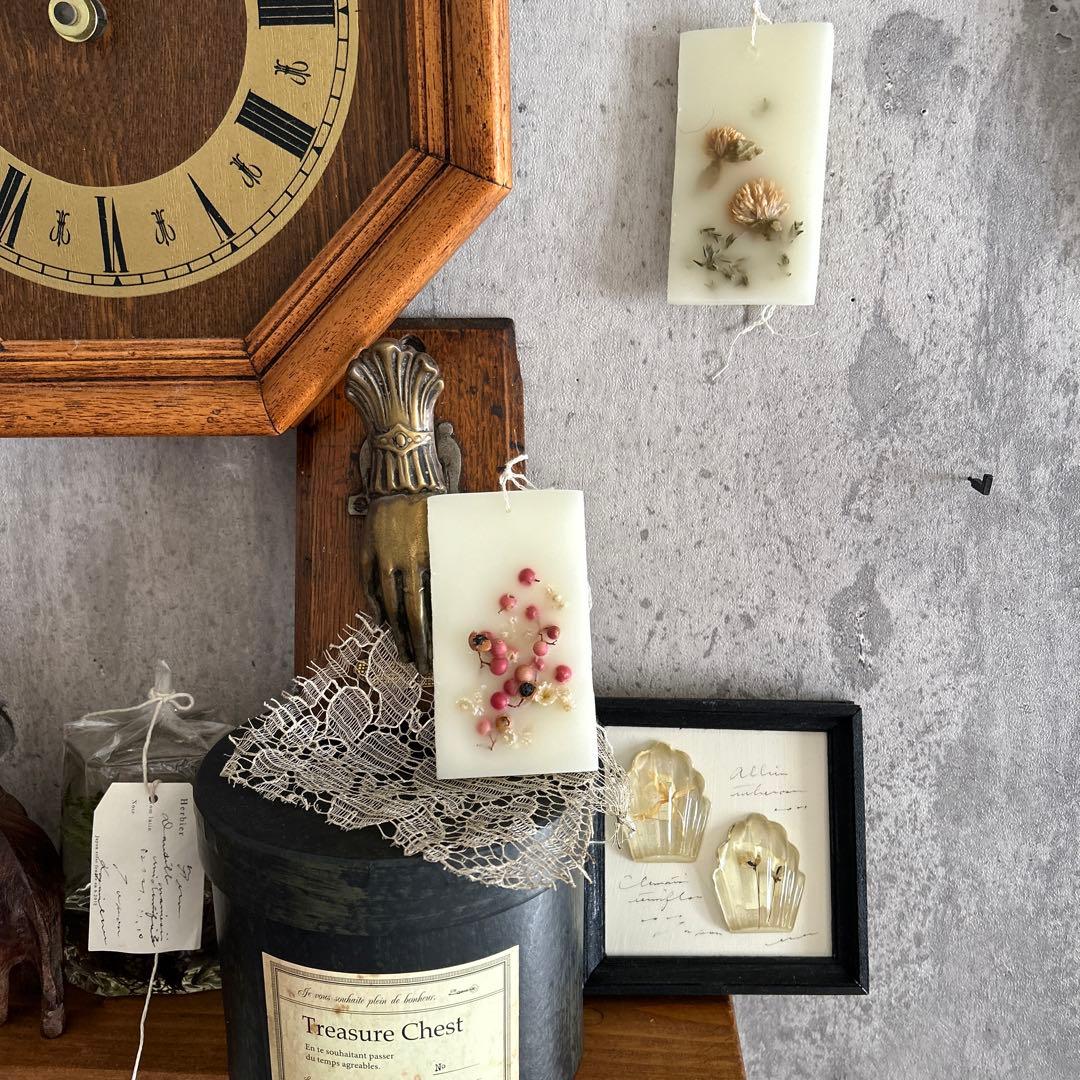 card_ya 蜜蝋のボタニカルタブレット キャンドル