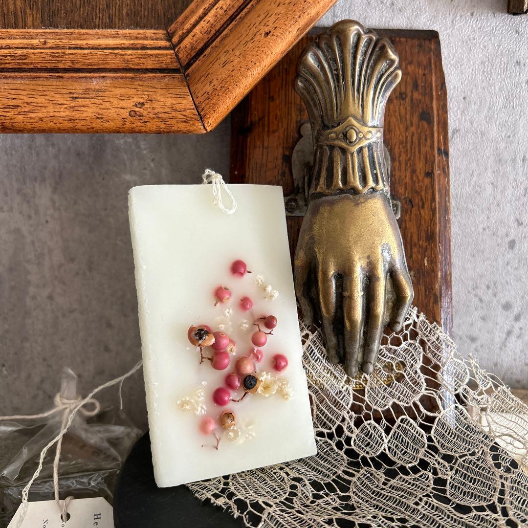 card_ya 蜜蝋のボタニカルタブレット キャンドル